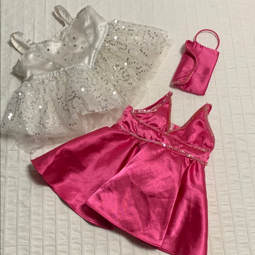 Build-a-Bear Pair of Fancy Sequinned Party Dresses